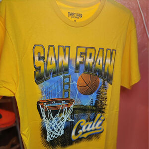 San Francisco Bay Area California T shirt Men Medium NWOT Y2K Retro Basketball